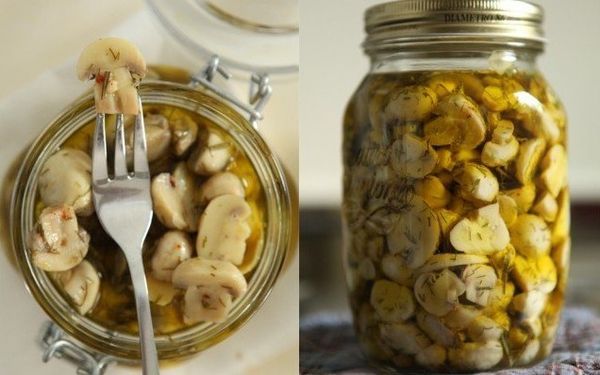Marinēti šampinjoni ziemai Marinēti šampinjoni ziemai