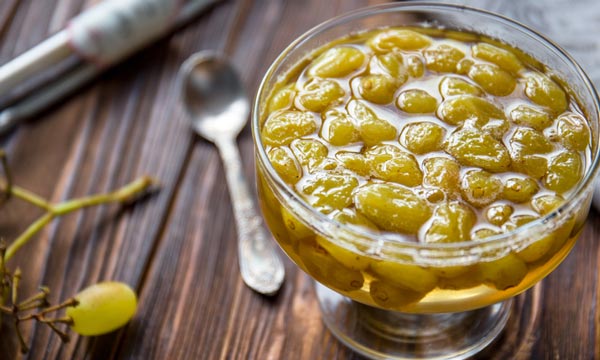 Kišmiša vīnogu ievārījums ar vaniļu Kišmiša vīnogu ievārījums ar vaniļu