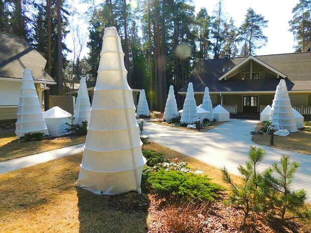 Rāmja konstrukcijas kauleņkoku kultūru segšanai